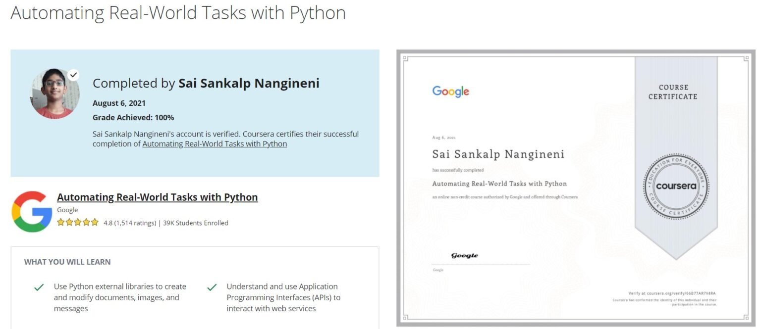 The Python tutoring centre Dubai- Python programmer Sai Sankalp