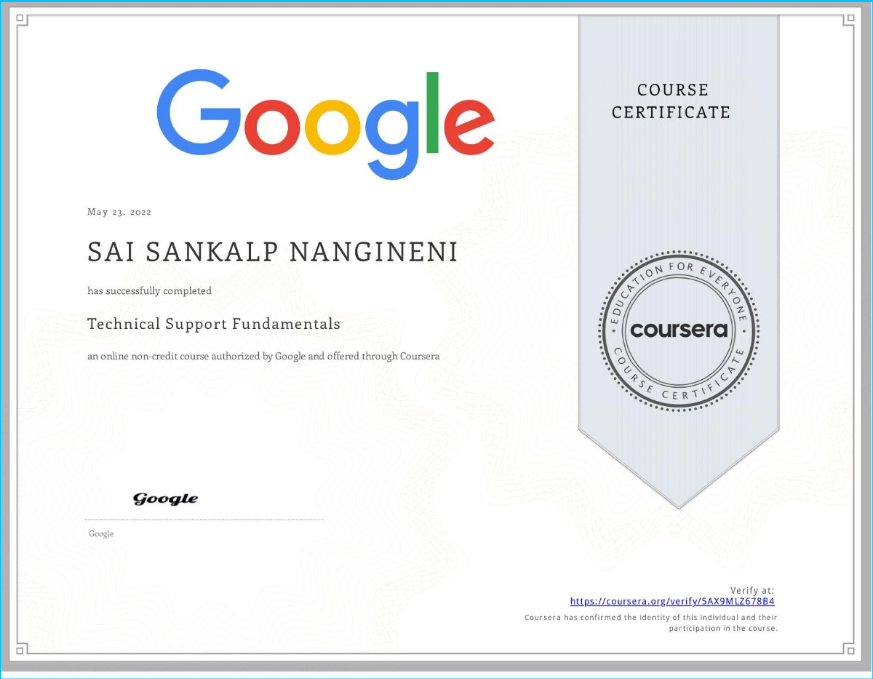 Sankalp 2022 Python Certificate